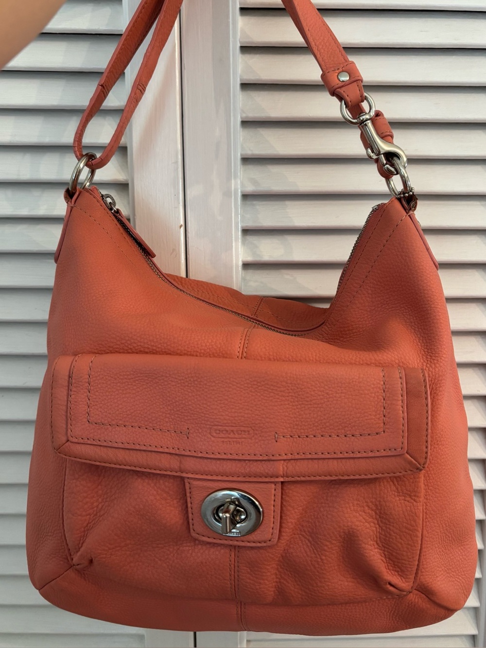 Coach Penelope Coral Leather Convertible Crossbody & Shoulder Bag